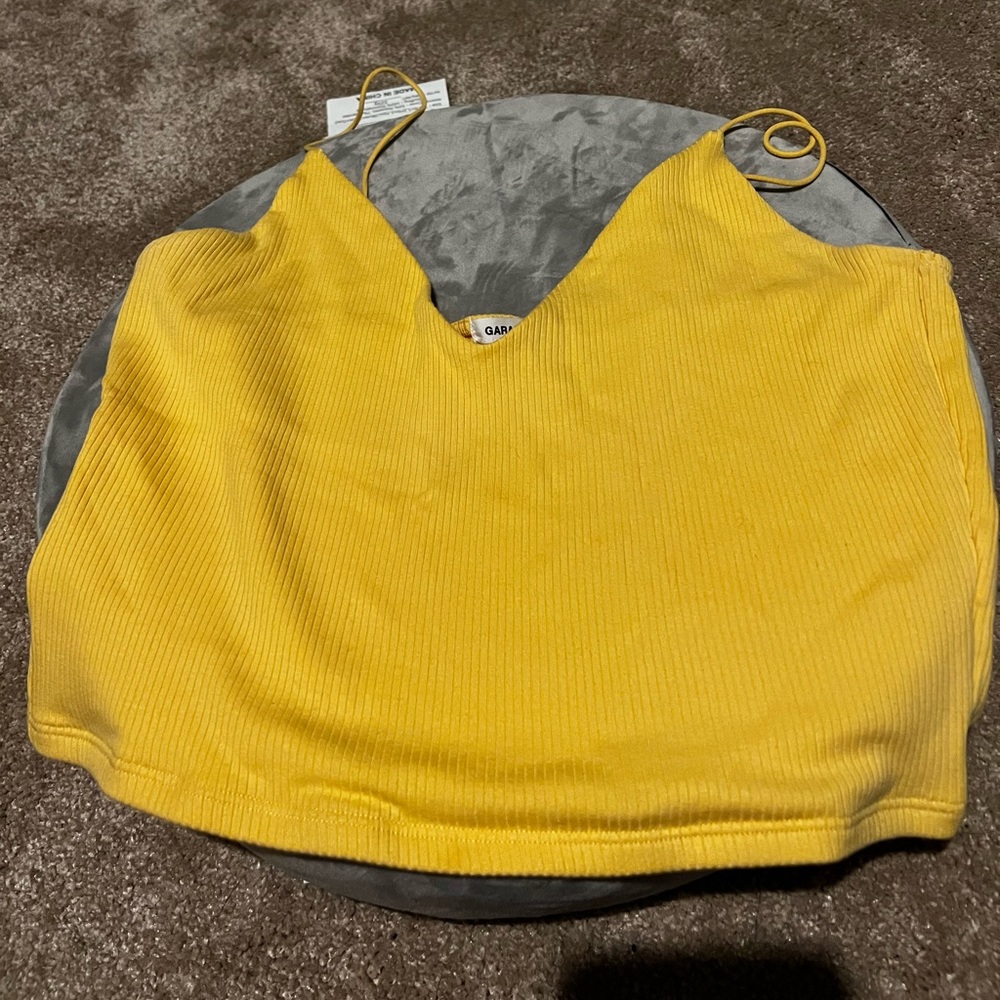 GARAGE yellow tank top